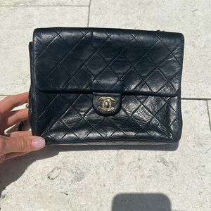 CHANEL lambskin classic quilted mini square flap bag VINTAGE